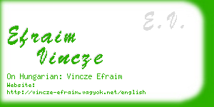 efraim vincze business card